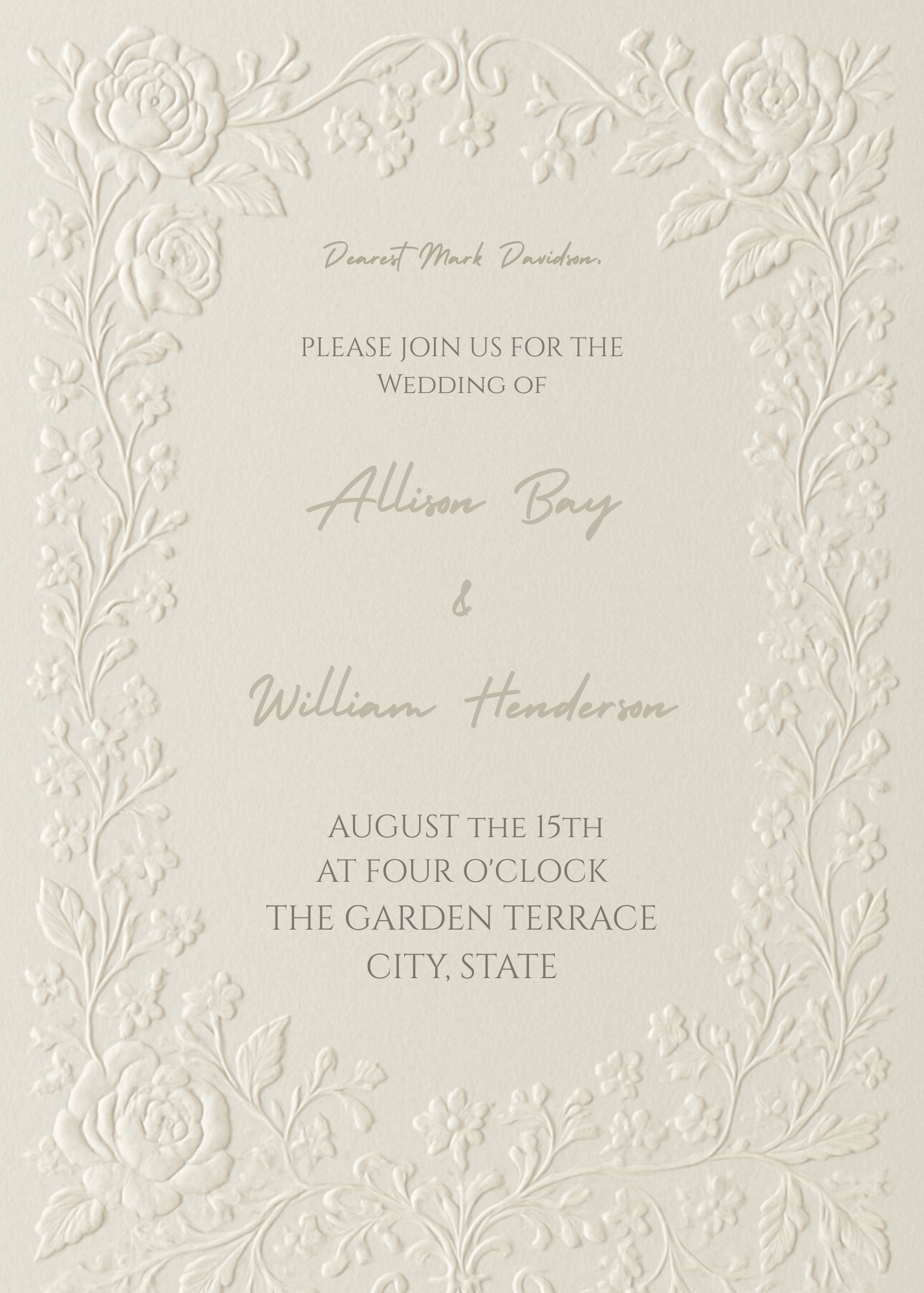 Vows - Wedding Invitation