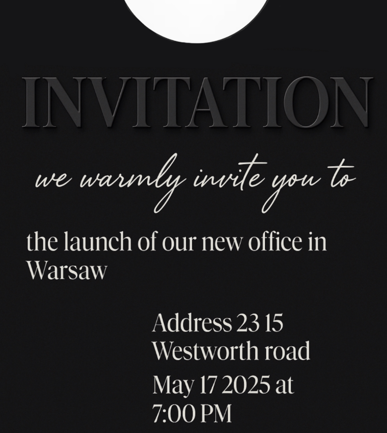 Connect - corporate event e-invitation