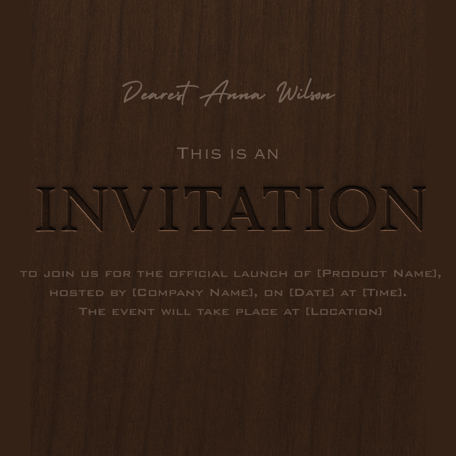 Build - corporate event e-invitation