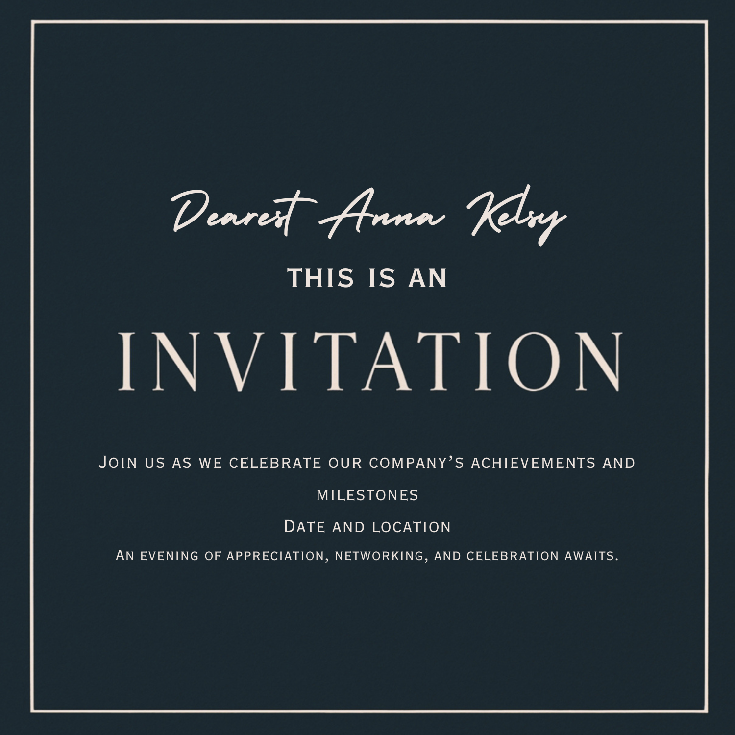 Company celebration - corporate event e-invitation