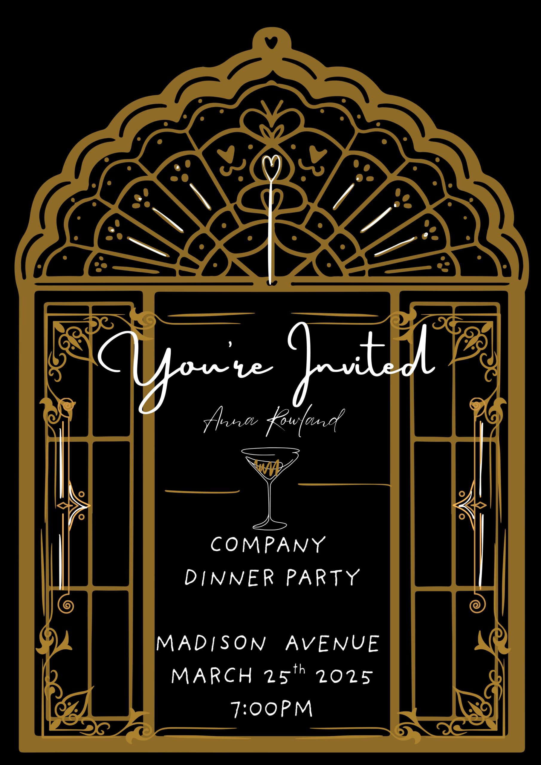 Corporate dinner party - corporate event e-invitation