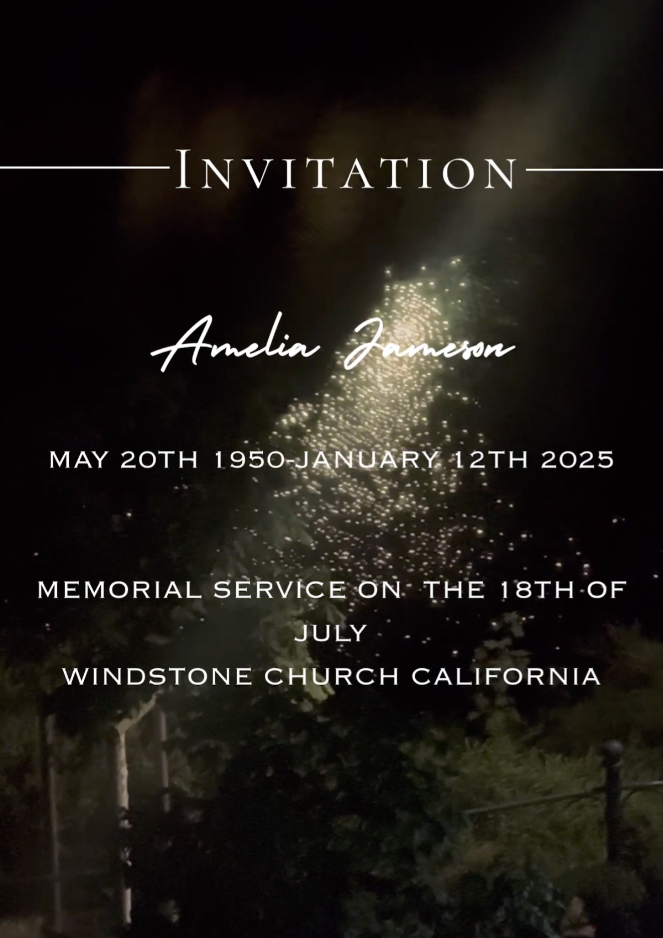 Still Waters - Funeral Invitation